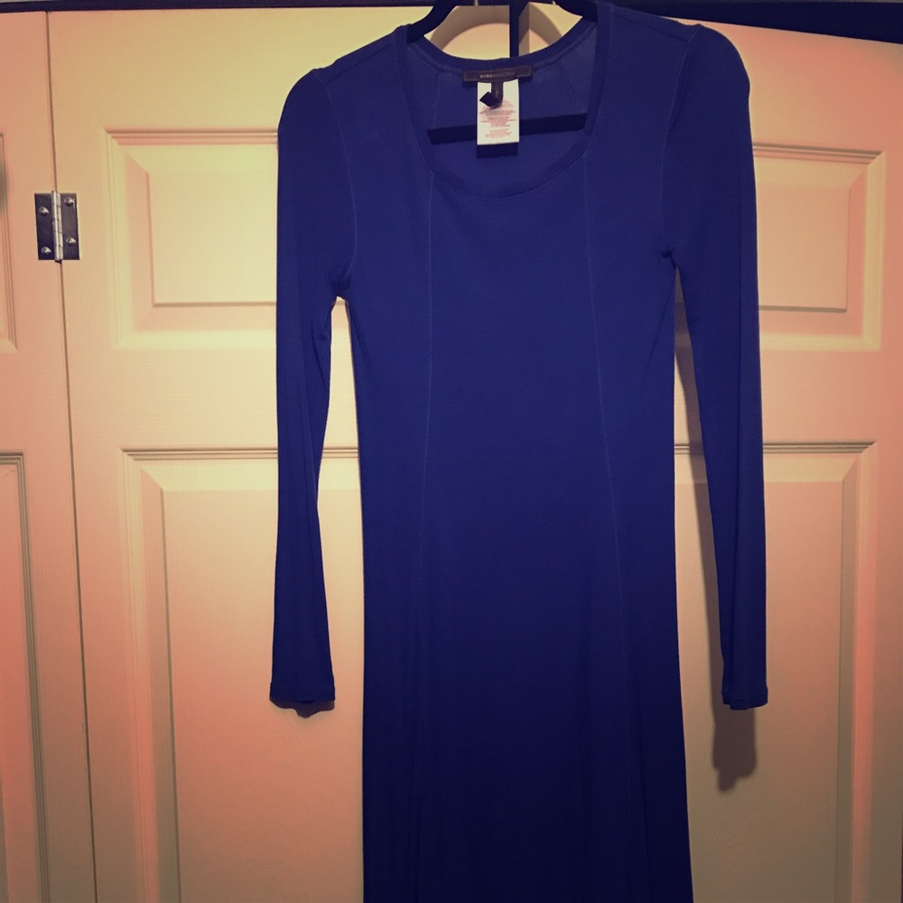 Royal blue knit dress